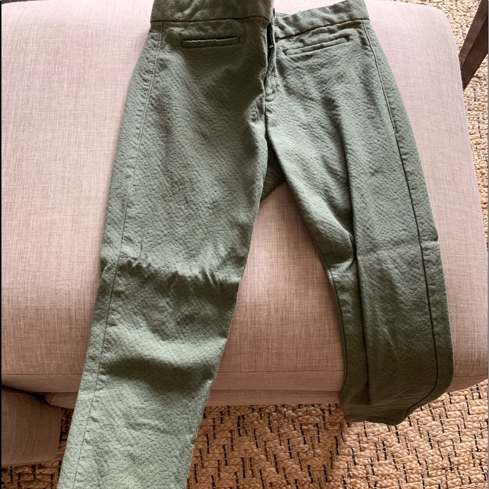 GAP textured print green skinny pants